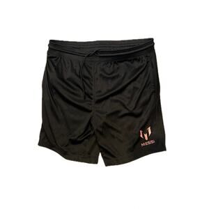 Messi Soccer Black Shorts Mens L